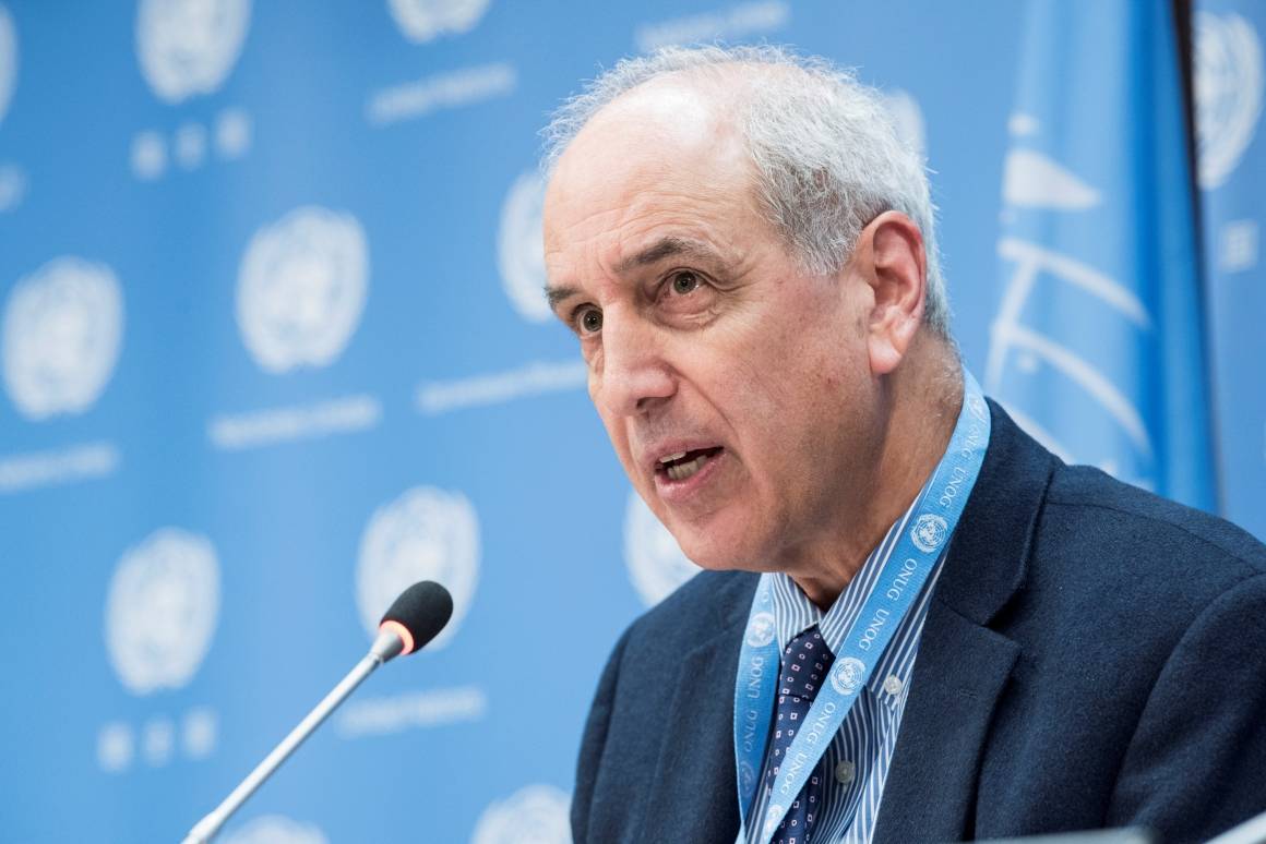 FNs spesialrapportør Michael Lynk kritiserer Israels brudd på folkeretten. Foto: UN Photo/Kim Houghton.